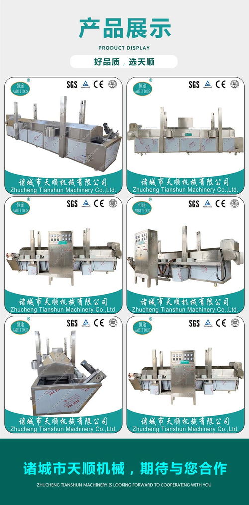 诸城市天顺机械 自动恒温小龙虾油炸生产线与称重设备服务